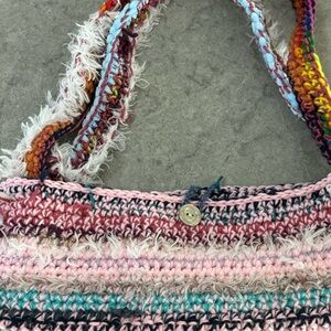 Multicolor Crochet Women Bag